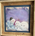 The Lazy Snowman — 10×10 Original Western Art